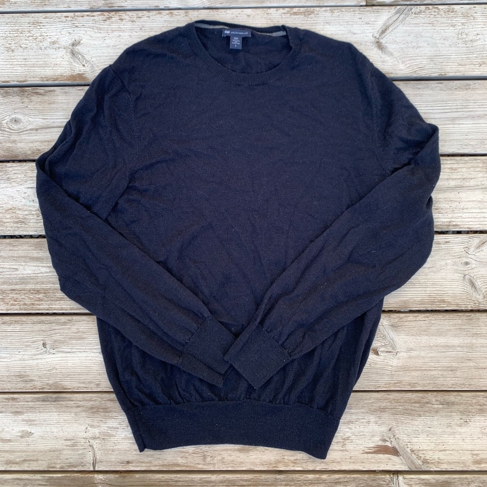 ⬇️MEN’S Gap Merino Wool Crewneck Sweater, Sz Large